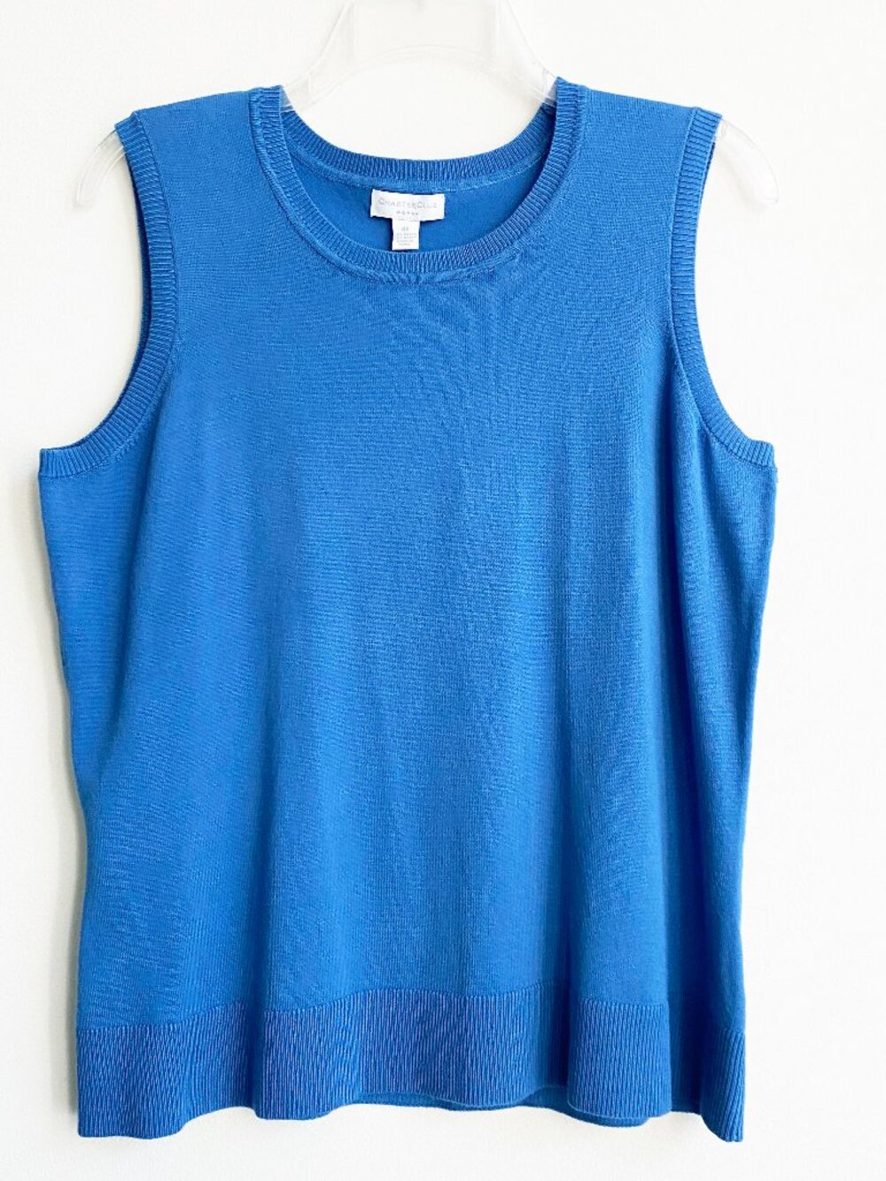 Charter Club Blue Knit Tank Top Size 0X NWT